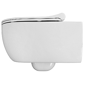 Унитаз подвесной Azario Ferio 87565 белый, безободковый, с крышкой микролифт купить в интернет-магазине Sanbest