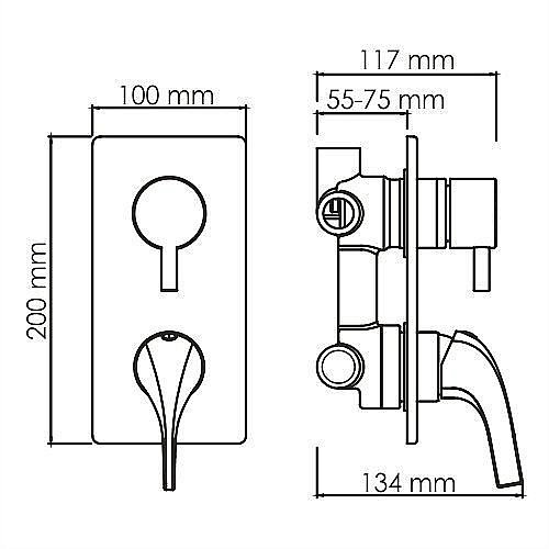 Смеситель для душа WasserKRAFT Sauer 7171 купить в интернет-магазине сантехники Sanbest
