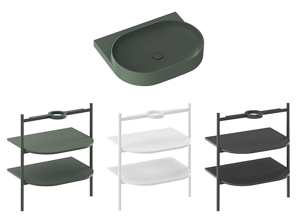 Раковина Ravak Yard 600 XJX08260000 зеленый купить в интернет-магазине Sanbest