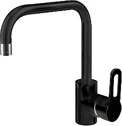 Смеситель для кухни Bravat Stream F737163BC черный купить в интернет-магазине сантехники Sanbest