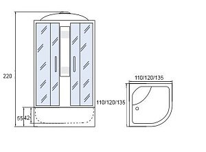 Душевой бокс Мономах С МЗ 55 120x120 купить в интернет-магазине Sanbest