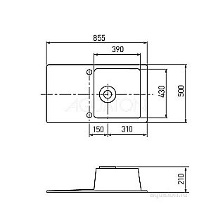 Мойка для кухни Акватон Верона 1A710032VR280 коричневый купить в интернет-магазине сантехники Sanbest