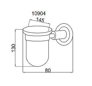 Стакан для зубных щеток Boheme Murano 10904-CR купить в интернет-магазине сантехники Sanbest