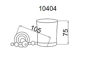 Стакан для зубных щеток Boheme Imperiale 10404 купить в интернет-магазине сантехники Sanbest