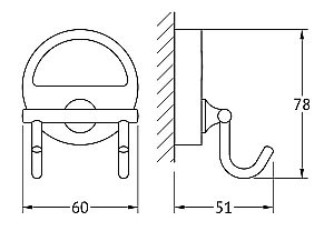 Крючок FBS Luxia LUX 002 купить в интернет-магазине сантехники Sanbest