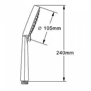 Душевая лейка Orange S07HS хром купить в интернет-магазине сантехники Sanbest