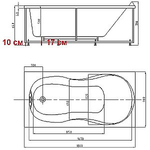 Ванна Aquatek Мартиника 180х90 MAR180-0000068 белая купить в интернет-магазине Sanbest