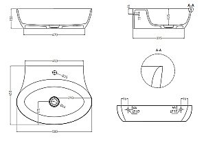 Раковина Salini ALDA WALL 01 140311G 58 из искусственного камня S-Sense, белая глянцевая купить в интернет-магазине Sanbest