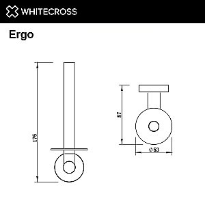 Держатель запасного рулона туалетной бумаги WhiteCross Ergo ER2264GL золото купить в интернет-магазине сантехники Sanbest