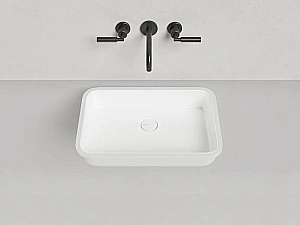 Раковина врезная снизу столешницы Salini MAREA 09 1802209M 54,5 из искусственного камня S-Stone, белая матовая купить в интернет-магазине Sanbest