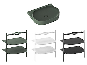 Раковина Ravak Yard 600 XJX08260000 зеленый купить в интернет-магазине Sanbest