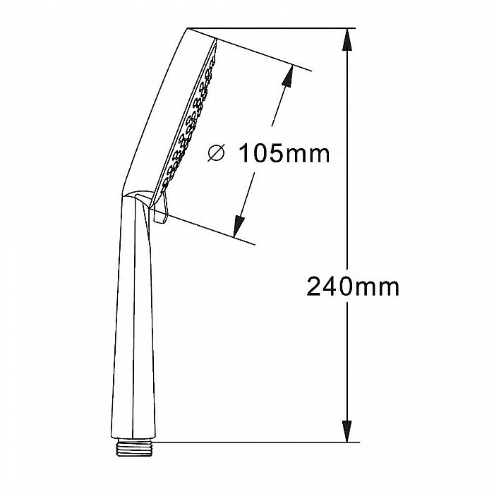 Душевая лейка Orange S07HS хром купить в интернет-магазине сантехники Sanbest