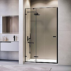 Душевая дверь RGW Stilvoll SV-004B 130 353200413-14 стекло прозрачное/профиль черный купить в интернет-магазине Sanbest