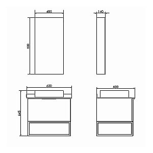 Зеркальный шкаф Comforty Порто 00-00009233 50 дуб дымчатый купить в интернет-магазине сантехники Sanbest