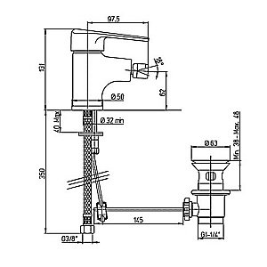 Смеситель для биде PAINI Cooper 80CR306KM хром купить в интернет-магазине сантехники Sanbest
