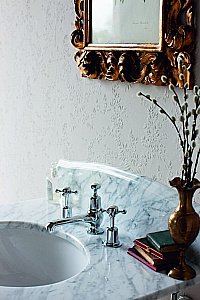 Смеситель для раковины Burlington CL12-QT хром/ручки белые купить в интернет-магазине сантехники Sanbest