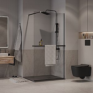 Душевое ограждение Niagara Nova NG-670-90ВLACK 90 прозрачное/профиль черный матовый купить в интернет-магазине Sanbest