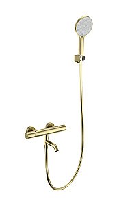 Смеситель для ванны с душем и термостатом WONZON & WOGHAND INN 1 WW-B3013-A1-BG брашированное золото купить в интернет-магазине сантехники Sanbest