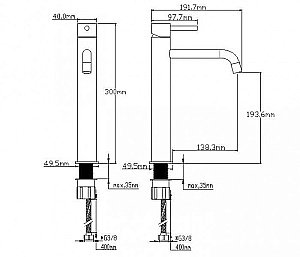 Смеситель для раковины NT Bagno NT4211Н купить в интернет-магазине сантехники Sanbest