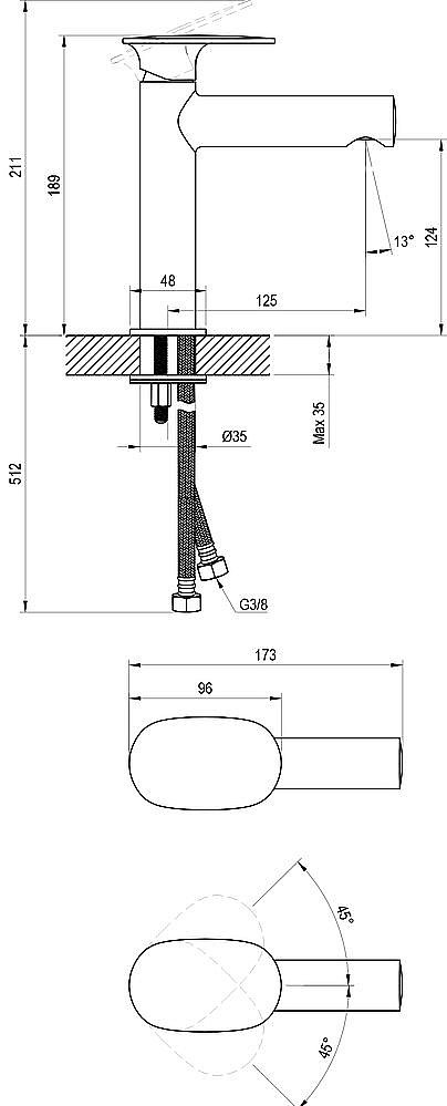 Смеситель для раковины Ravak Spring X070523 хром купить в интернет-магазине сантехники Sanbest