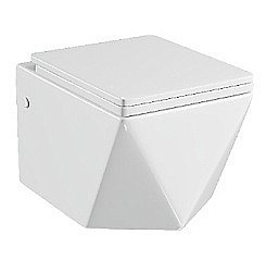 Унитаз подвесной Grossman Cristal GR-4481 безободковый, с крышкой микролифт купить в интернет-магазине Sanbest