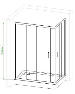 Душевой уголок Royal Bath RB9120HPD-T 120х90 прозрачный купить в интернет-магазине Sanbest