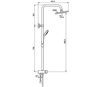 Душевая система Vidima BALANCE SH BA274AA купить в интернет-магазине сантехники Sanbest