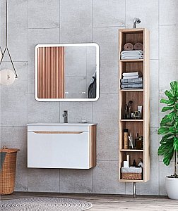 Пенал напольный поворотный VIGO Grani pnp.GRI.30 дуб сонома для ванной в интернет-магазине сантехники Sanbest