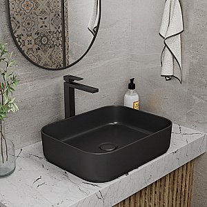 Раковина D&K Berlin 50х39 DT1431425 черная матовая купить в интернет-магазине Sanbest