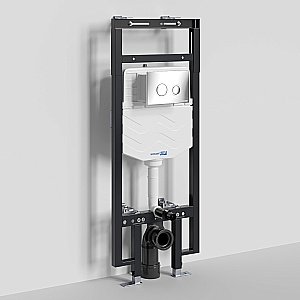 Инсталляция для унитаза WasserKraft Dinkel 58TLT.010.ME.CH01 с кнопкой хром купить в интернет-магазине сантехники Sanbest