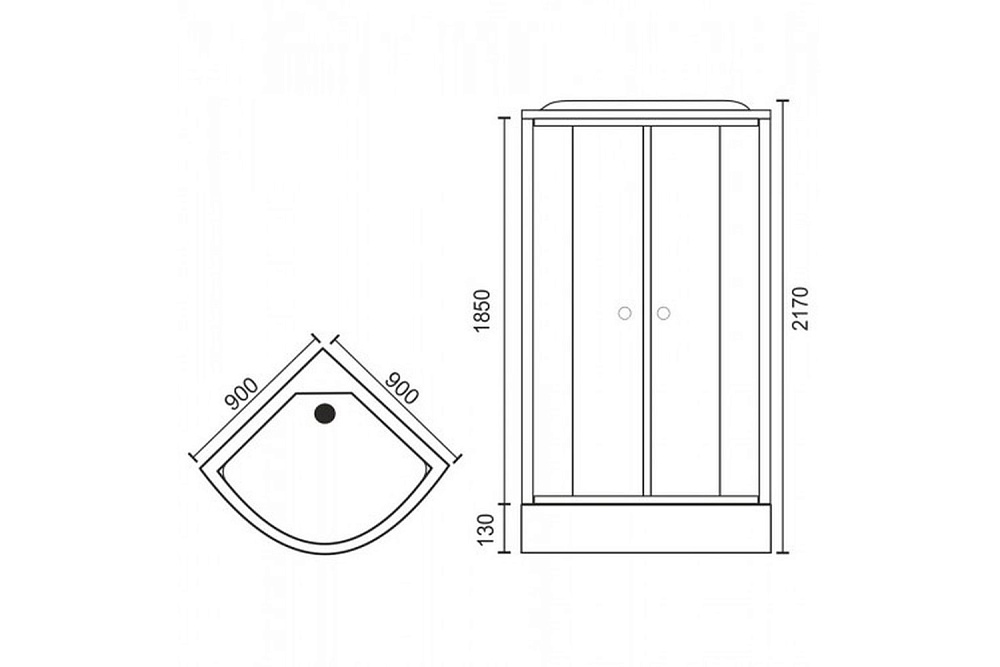 Душевая кабина Royal Bath RB90HK7-WT 90x90 профиль белый/стекло прозрачное купить в интернет-магазине Sanbest