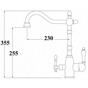 Смеситель для кухни Zorg Sanitary ZR 312 YF-33-BR Бронза купить в интернет-магазине сантехники Sanbest