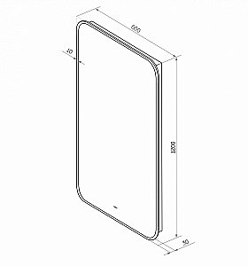 Зеркало ART&MAX SIENA 60 AM-Sie-600-1200-DS-F в ванную от интернет-магазине сантехники Sanbest