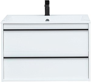 Тумба с раковиной Aquanet Lino 80 белая матовая для ванной в интернет-магазине Sanbest