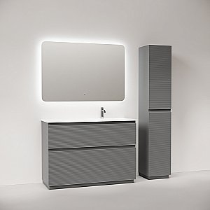 Тумба с раковиной Sancos Folk Floor FL120FLES/FL120FRES Ergraut soft для ванной в интернет-магазине Sanbest