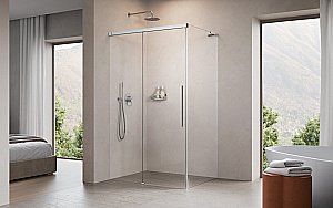 Душевой уголок Radaway Idea 8 QL KDJ 120х70 L стекло прозрачное/профиль хром купить в интернет-магазине Sanbest