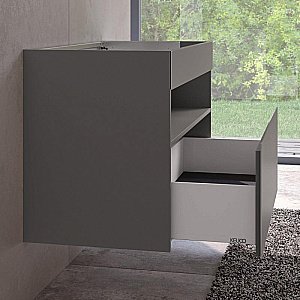 Тумба с раковиной KEUCO STAGELINE 32882290000 120 с 3 отверстиями под смеситель, инокс матовый для ванной в интернет-магазине Sanbest