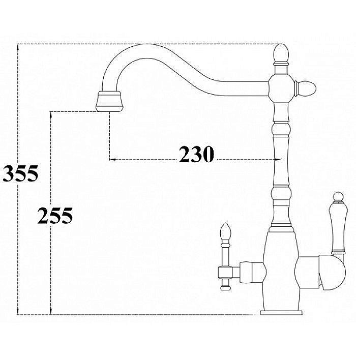 Смеситель для кухни Zorg Sanitary ZR 312 YF-33-BR Бронза купить в интернет-магазине сантехники Sanbest