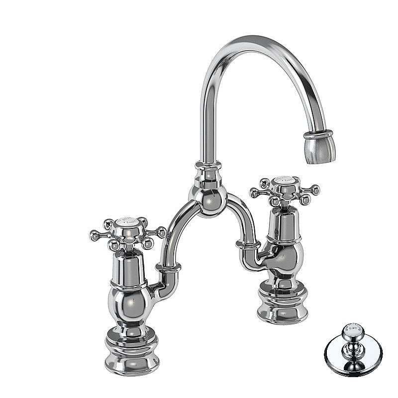 Смеситель для раковины Burlington Regent BIR28-QT+W9 купить в интернет-магазине сантехники Sanbest