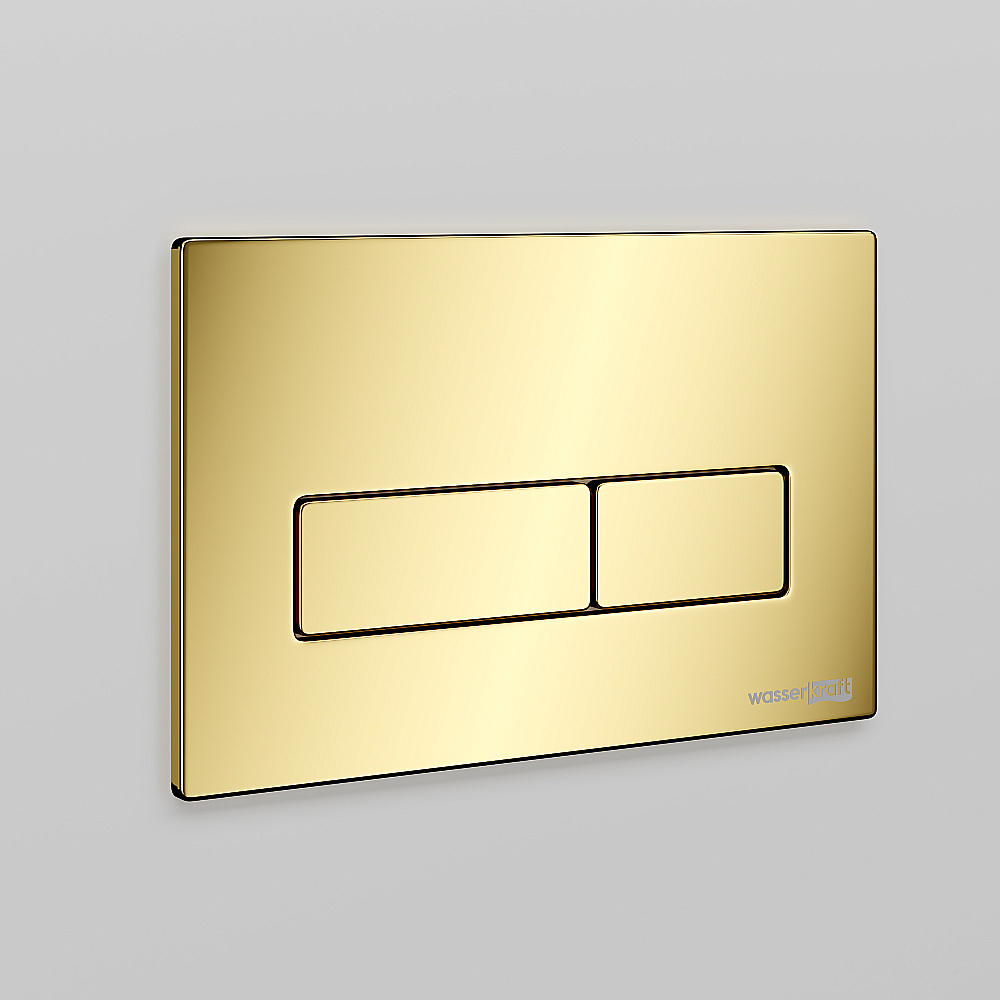 Кнопка для инсталяции WasserKraft PG03 золото глянцевое купить в интернет-магазине сантехники Sanbest