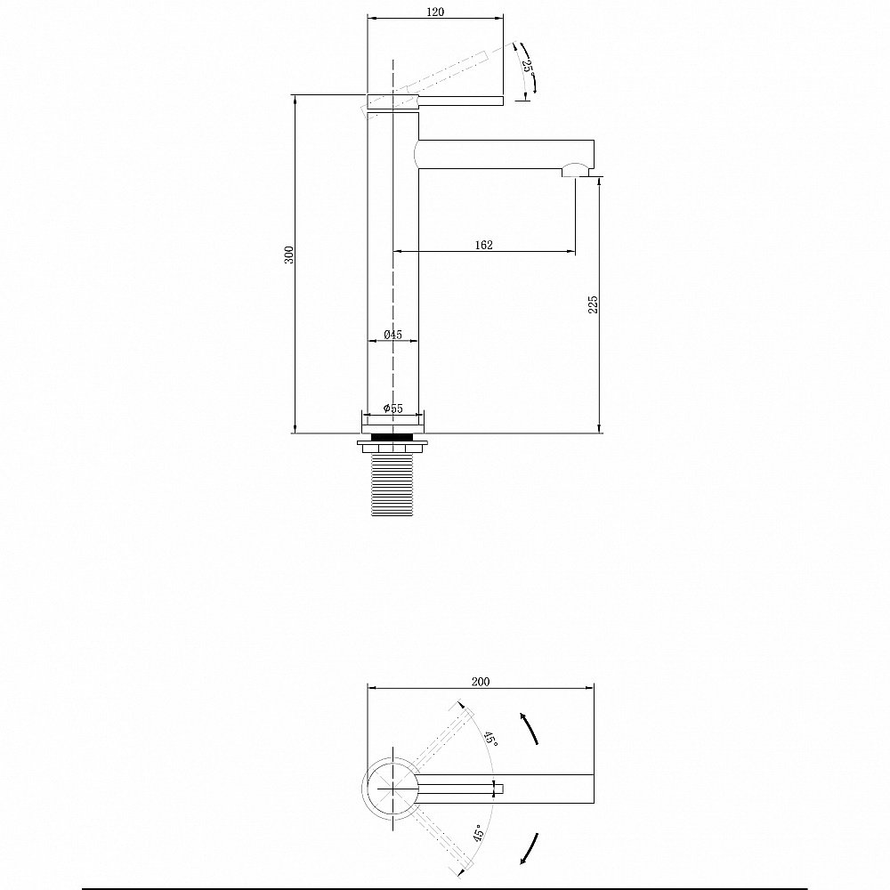 Смеситель для раковины ABBER Emotion AF8811 хром купить в интернет-магазине сантехники Sanbest