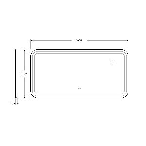 Зеркало с LED подстветкой Cezares STYLUS CZR-SPC-LED-TCH-WARM 140x70 в ванную от интернет-магазине сантехники Sanbest