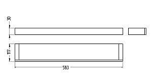 Полка Migliore Kvant 30237 58 см белая керамика/золото купить в интернет-магазине сантехники Sanbest