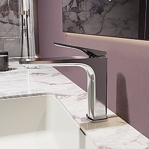 Смеситель для раковины Vincea Puro VBF-5P01CH, хром купить в интернет-магазине сантехники Sanbest