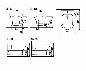 Биде Jika MIO 8.3171.1.000.304.1 купить в интернет-магазине Sanbest