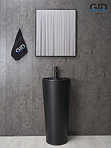 Раковина напольная Gid Nb131bm черная купить в интернет-магазине Sanbest
