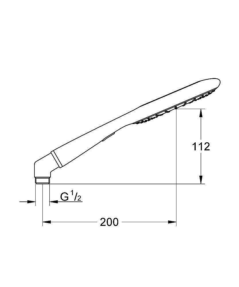 Душевая лейка Grohe Rainshower Icon 27446000 хром/желтый купить в интернет-магазине сантехники Sanbest