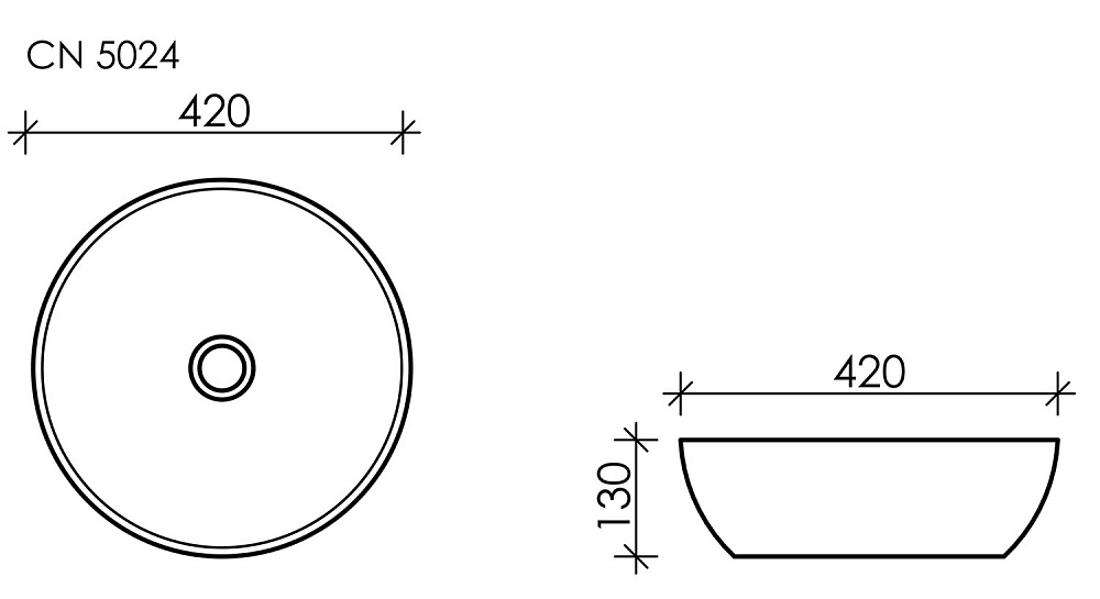 Раковина накладная Ceramica Nova Element CN5024 купить в интернет-магазине Sanbest