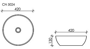 Раковина накладная Ceramica Nova Element CN5024 купить в интернет-магазине Sanbest