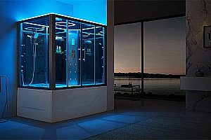 Душевой бокс SSWW BU616 стекло прозрачное/профиль черный купить в интернет-магазине Sanbest